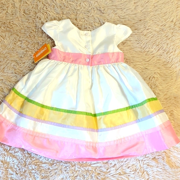 NWT Gymboree Short Sleeve Ribbon Striped Dress, 12-18 Months - Picture 8 of 11